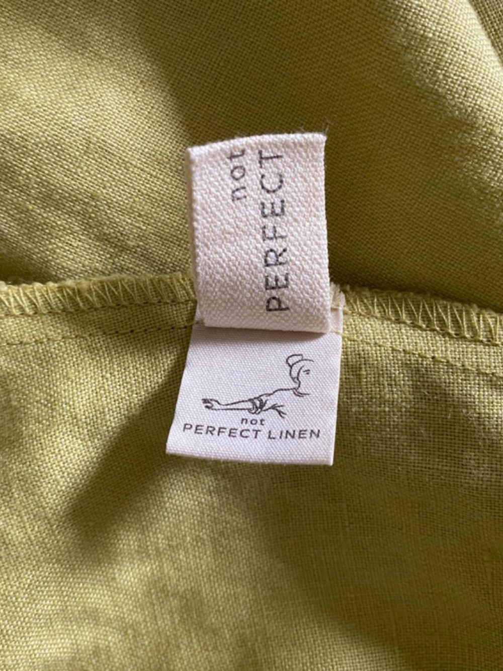notPERFECTLINEN: MILOS puff sleeve linen blouse (Pistachio Mint, XS) - Picture 3 of 5